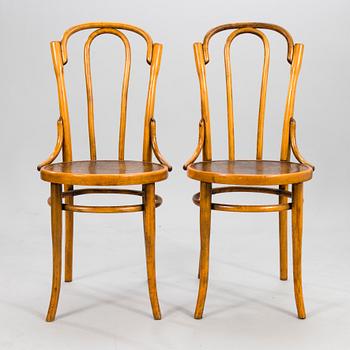 STOLAR, 6 st, Thonet, 1900-talets första hälft, tillverkade för den ryska marknaden, brännmärkta.