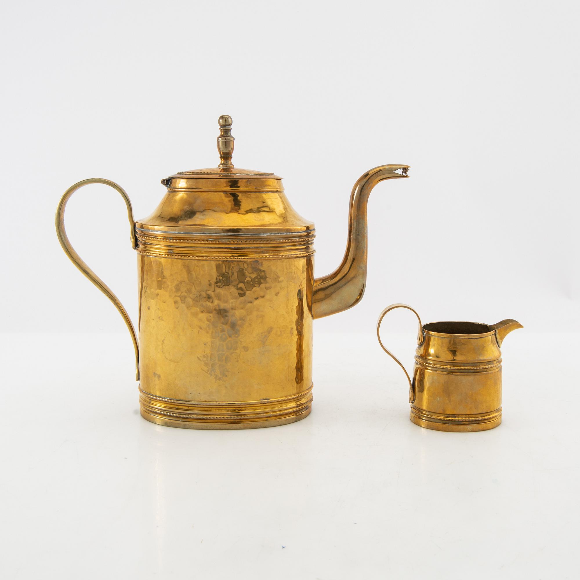 coffee pot and cream jug circa 1900.