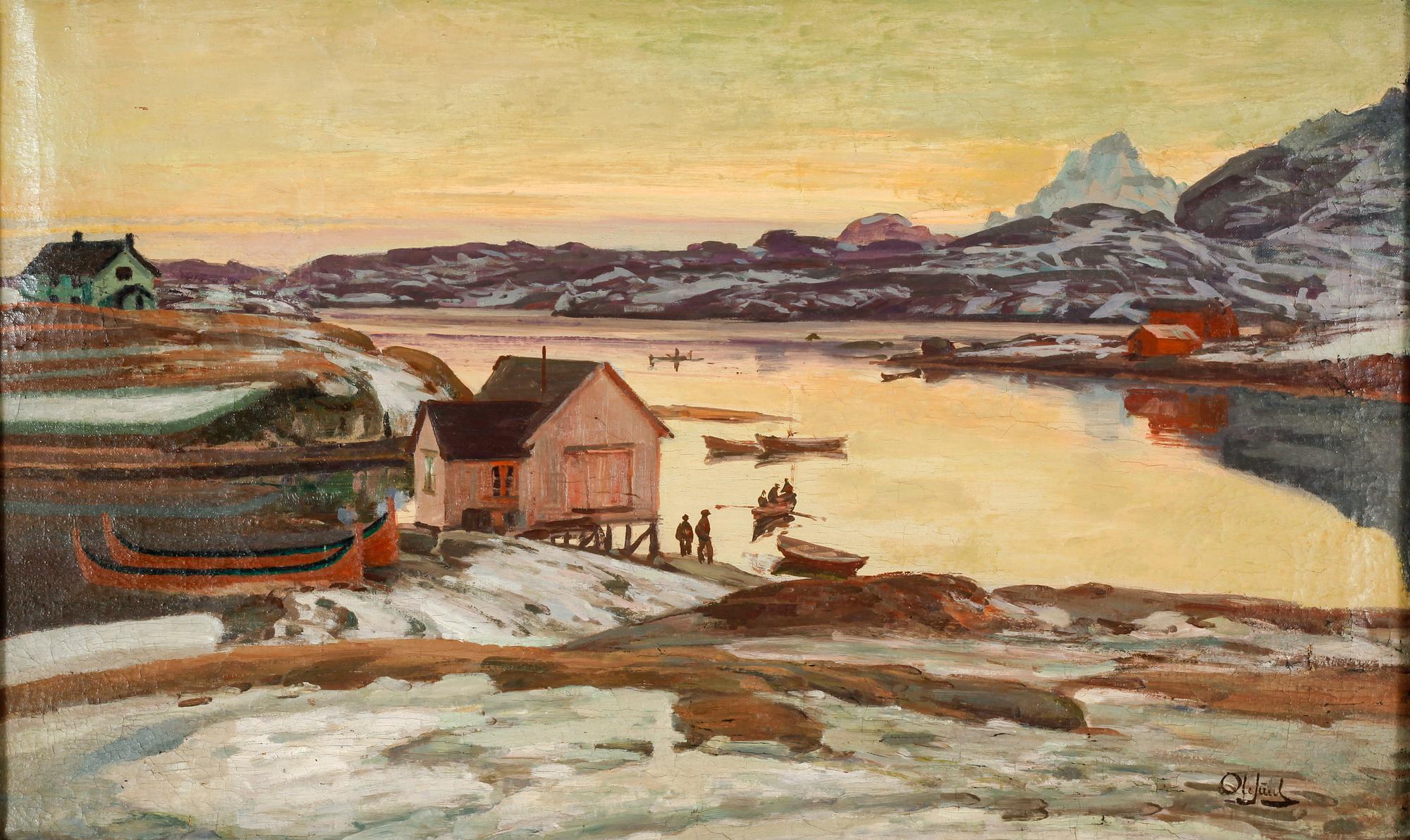 OLE JUUL, oil on canvas, signed.