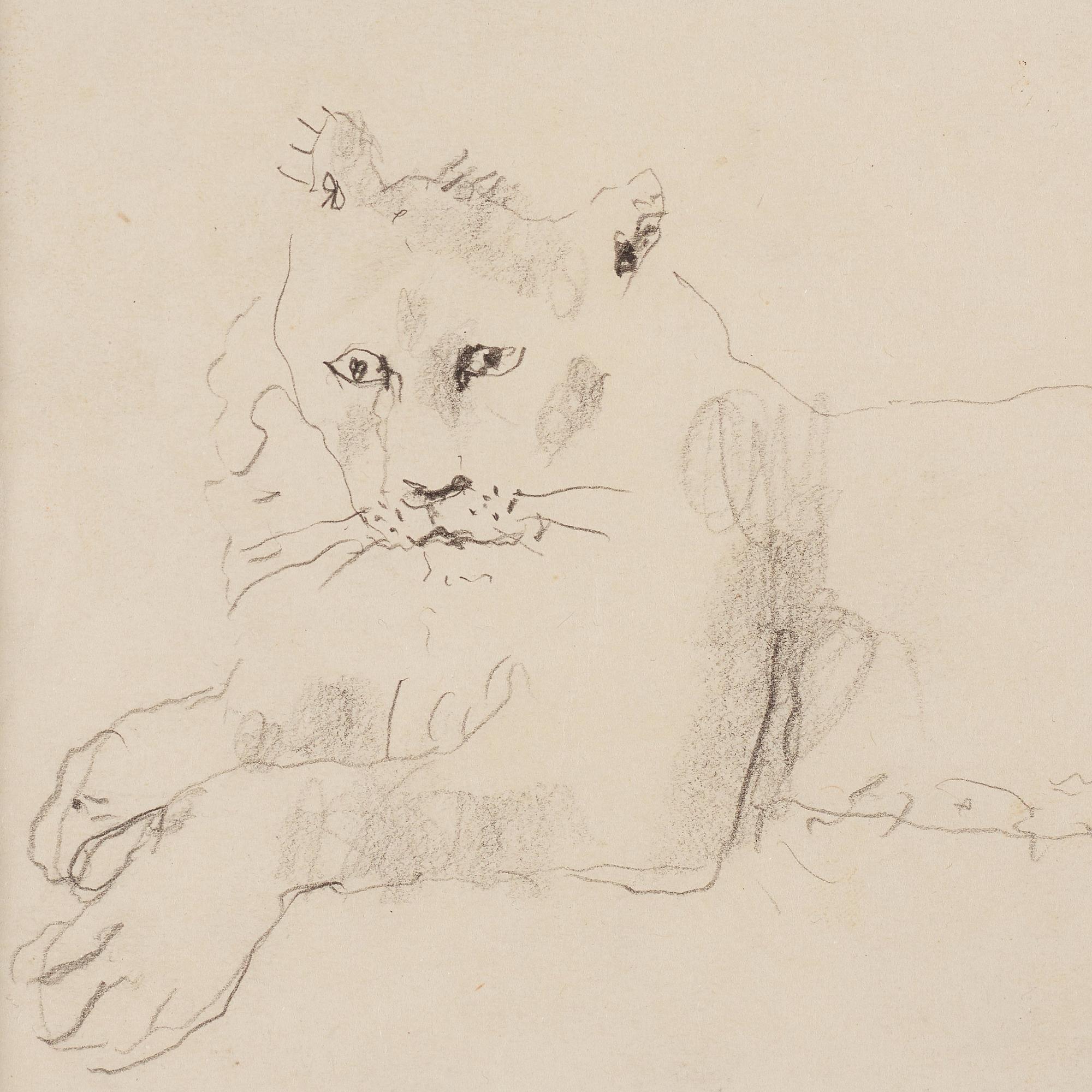 Bror Hjorth, Lying lion.