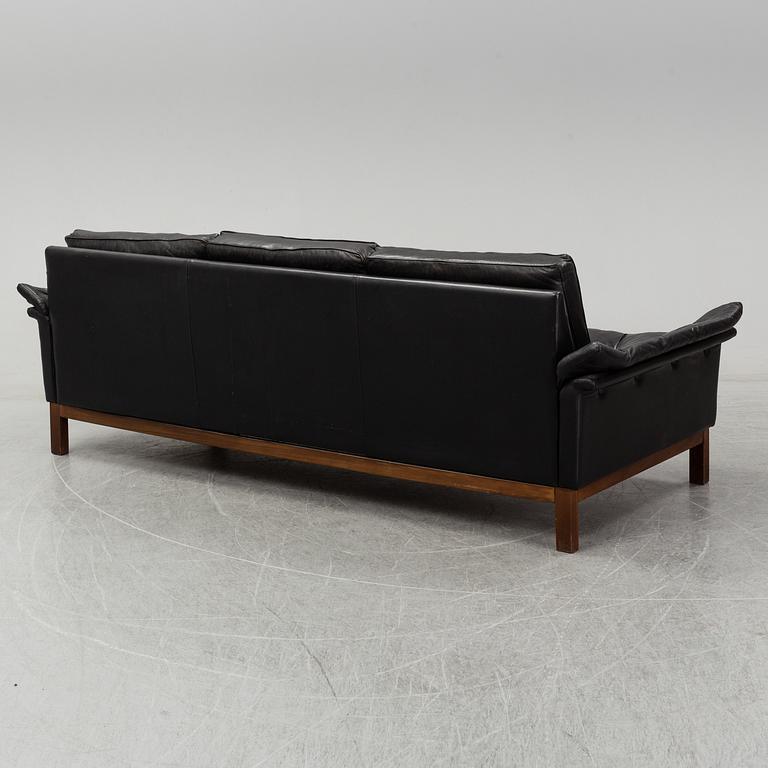 A 'Kardinal' leather sofa, IKEA, 1960/70s.