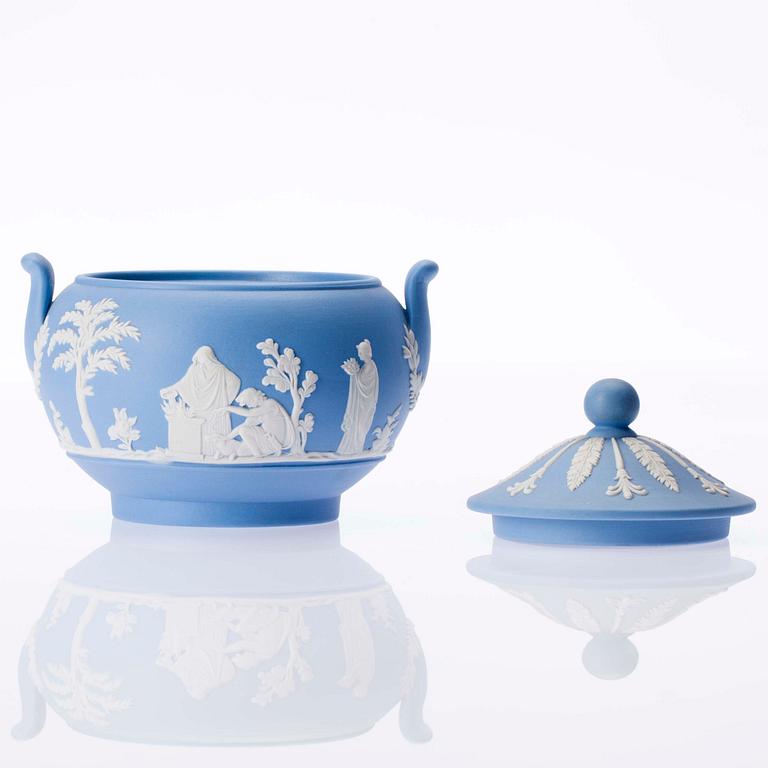 PARTI PORSLIN, 4 delar, jasperware, Wedgwood, England 1900-talets senare hälft.