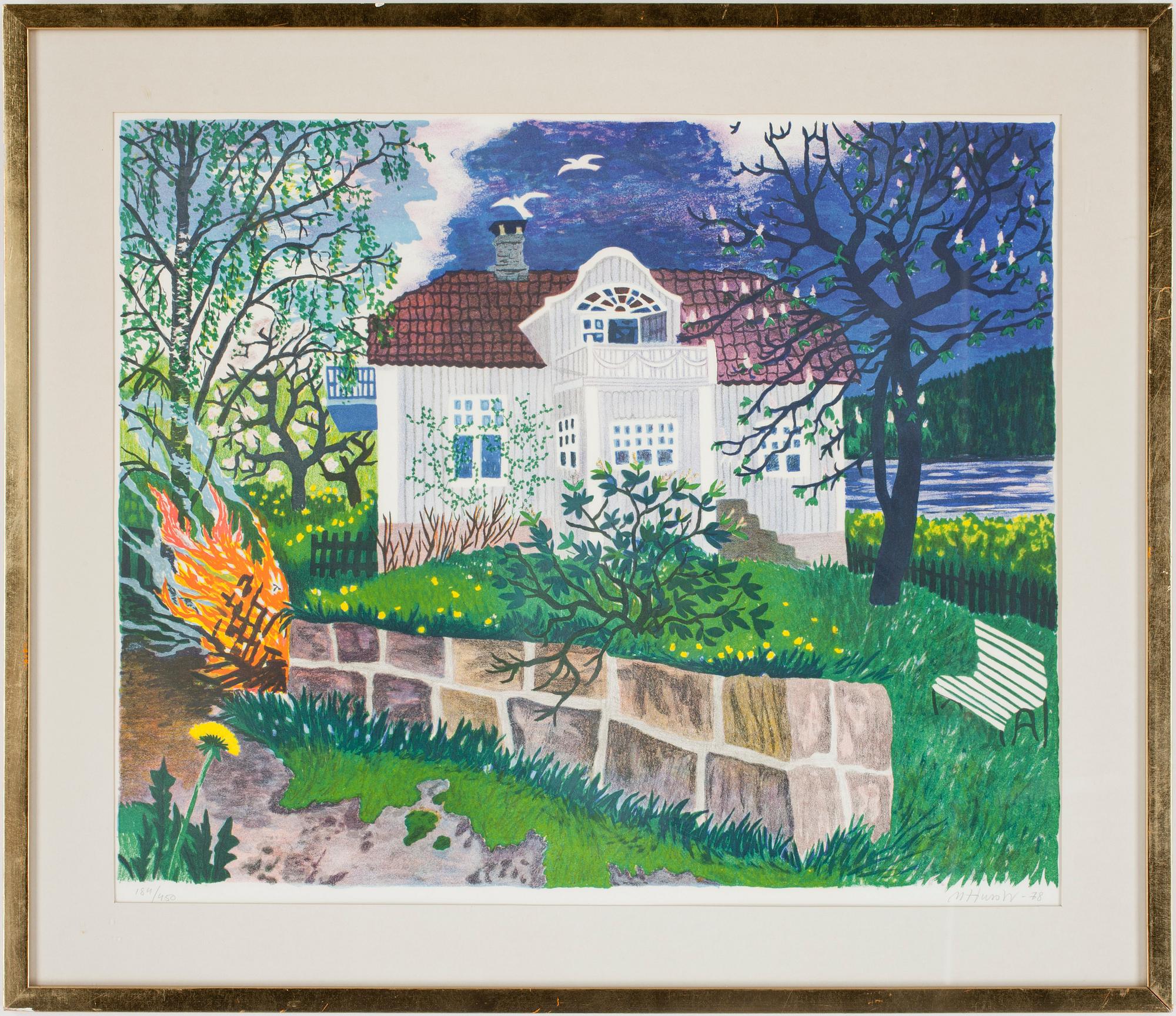 MONA HUSS WALLIN, färglitografi, sign. o numr 184/450.