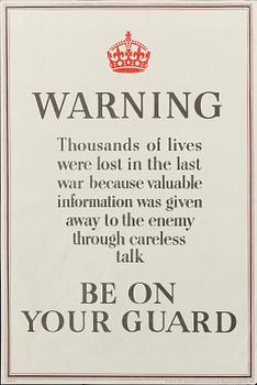 KRIGSAFFISCHER, 7 st, bla Mightier yet!, England 1940-tal.