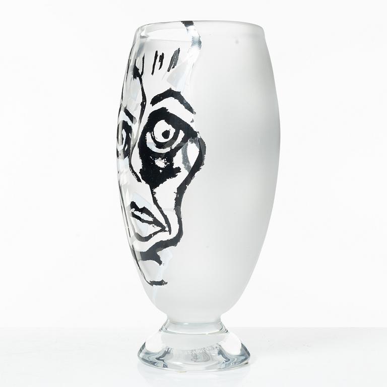 Marianne Lindberg De Geer, a glass vase, Kosta Boda, ed. 8/30.