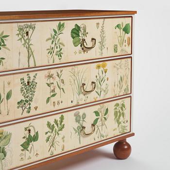 Josef Frank, a "Flora" chest of drawers, Firma Svenskt Tenn, Sweden, probably 1970s.