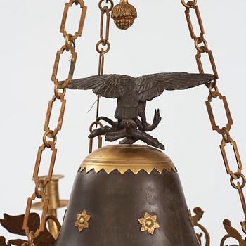 Ampel, för sex ljus, Sverige, 1800-talets första hälft, Empire.