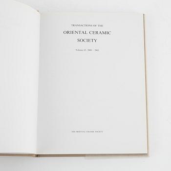 Böcker, 8 delar, "Transactions of the Oriental Ceramic Society", England.