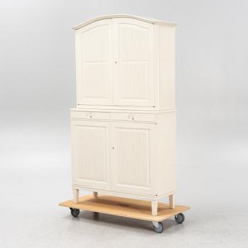 Carl Malmsten, two-part cabinet, "Herrgården", Bodafors, second half of the 20th century.