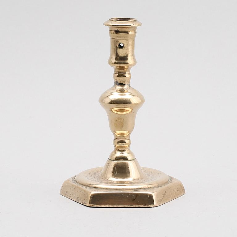 LJUSSTAKE, brons, 1600-/1700-tal.