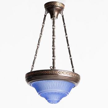 Edward Hald, a Swedish Grace glass dome, Orrefors, 1920s-30s.