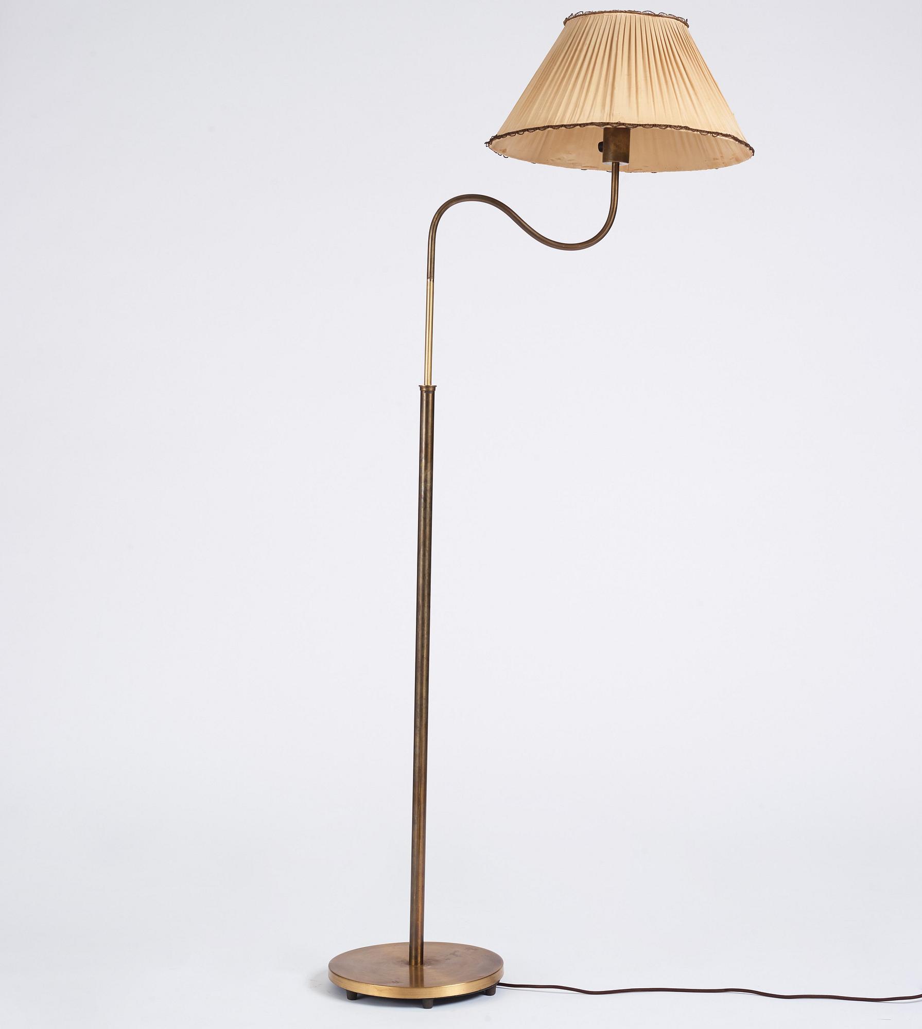 Harald Notini, a floor lamp, model '15368', Arvid Böhlmarks Lampfabrik, Sweden, 1940s.