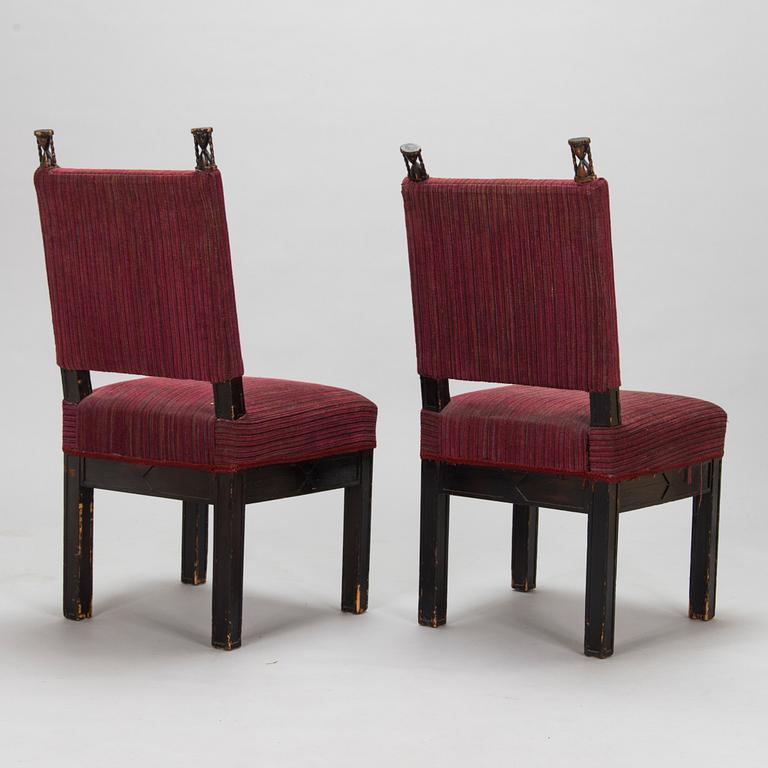 Birger Hahl och Hannes Autere, skåp och två stolar. Finland, 1930-tal.