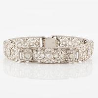 Bracelet platinum with diamonds, Art Deco.