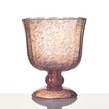 Simon Gate, a graal glass goblet, Orrefors, 1918.