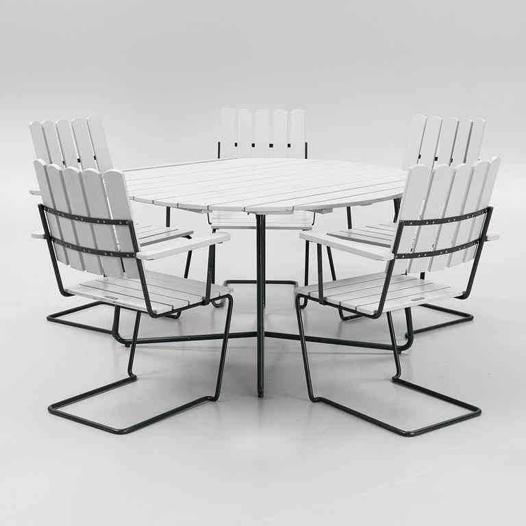 Trädgårdsgrupp, 6 delar, Grythyttan, samtida tillverkning.