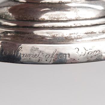 LJUSSTAKAR, ett par, silver, Jafet Knuuttinen (1857-1898), Kuopio 1860. Vikt 162,8 g.