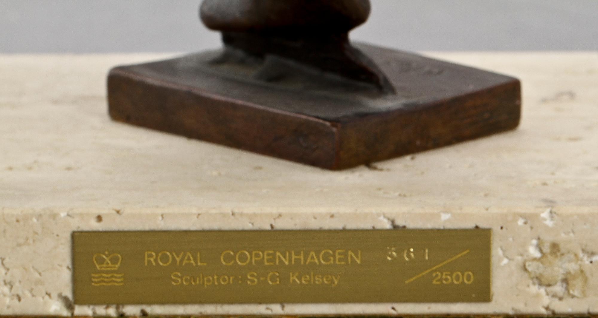 STERETT-GITTINGS KELSEY, skulptur, brons, Royal Copenhagen, sign Kelsey, dat 76 samt nr 361/2500.