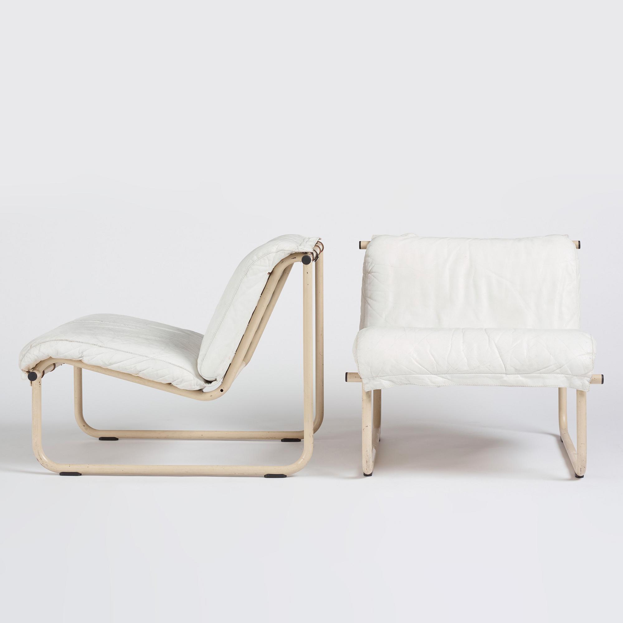 Yrjö Kukkapuro, a pair of 'Remmi' easy chairs, Avarte, Finland, 1960-70s. Provenance Yrjö Kukkapuro.