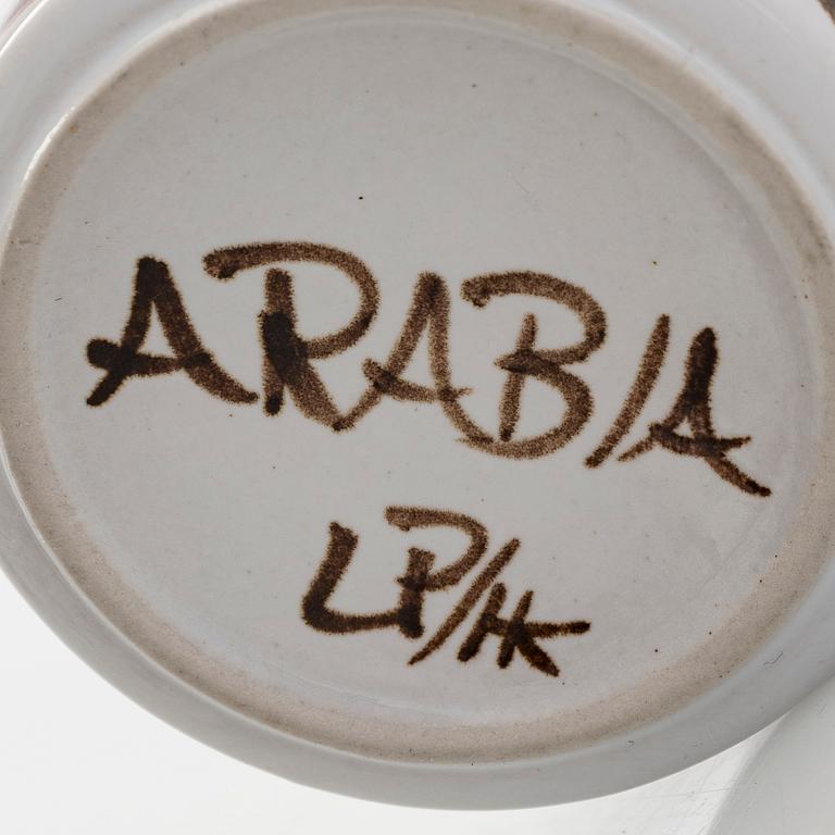 Ulla Procopé, Tekoppar och assietter, 12 delar, "Rosmarin", stengods. Arabia 1961-74.