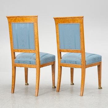Salon group, 6 pieces, Empire style, around 1900.