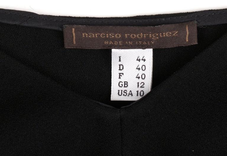 A black evening dress from Narciso Rodriques.