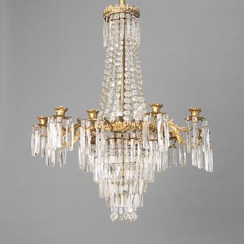 A chandelier, circa 1900.