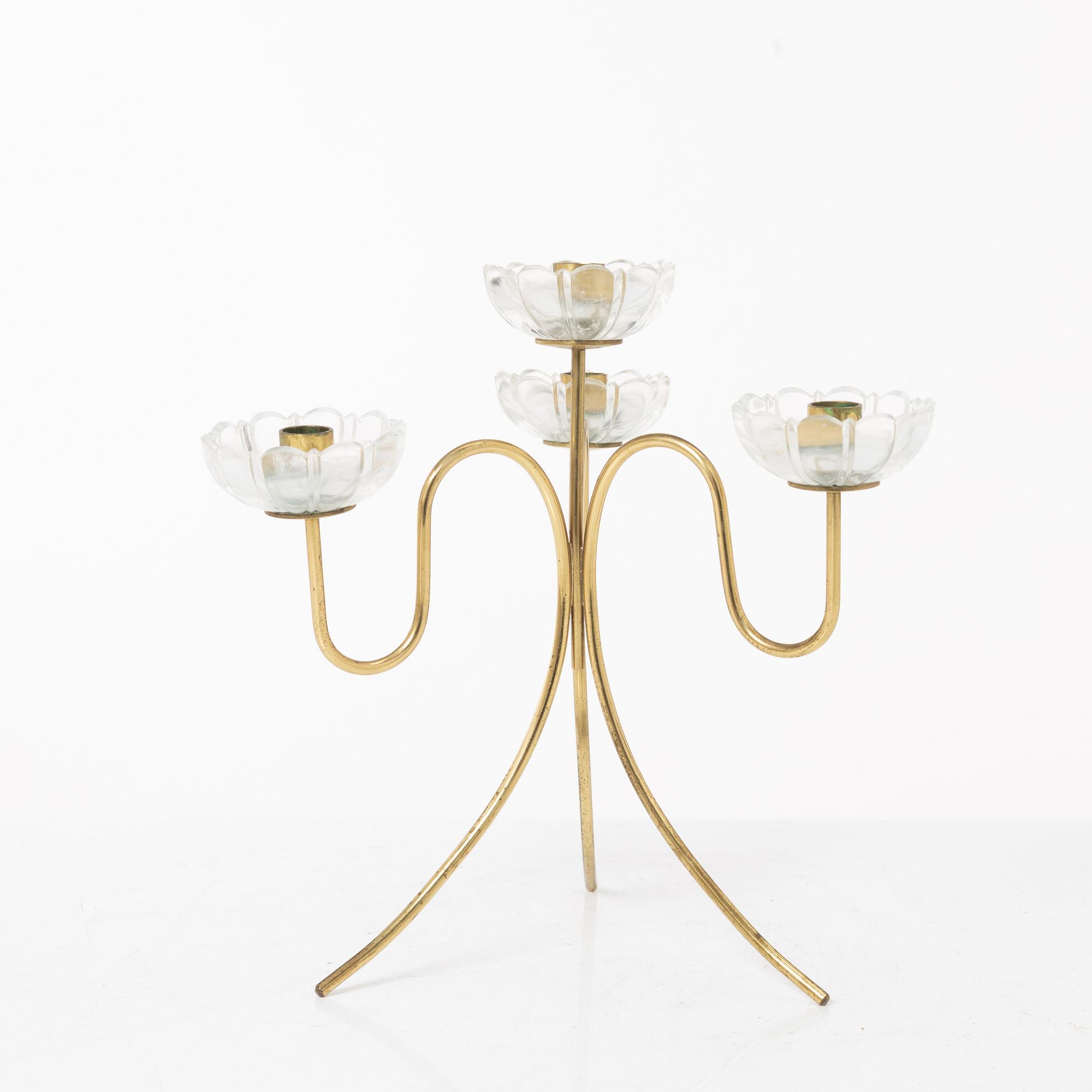 Gunnar Ander, candle holders 7 pcs, Ystad Metall. 20th century, second half.