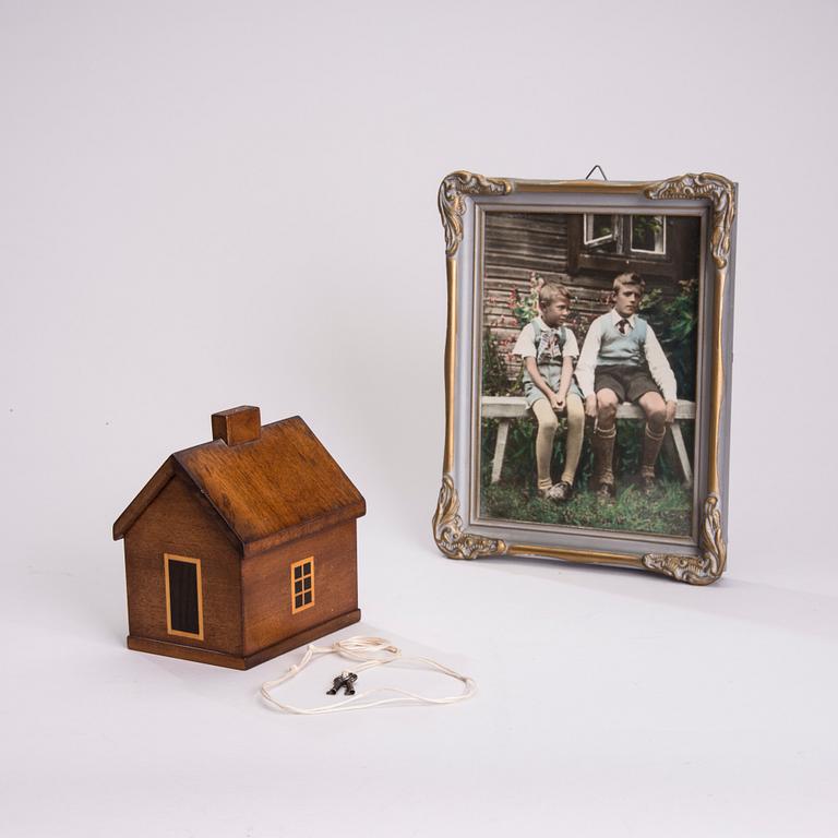 SPARBÖSSA, trä, 1930-tal.