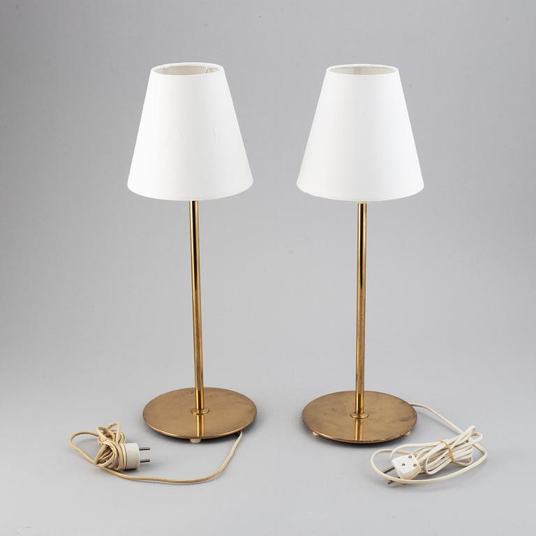 Bordslampor, ett par, Bergboms, modell "B-023", 1900-talets mitt.