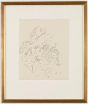 MAX WALTER SVANBERG, pencil drawing signed and dated -34.