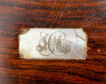 SKRIVSCHATULL, England, 1800-tal.