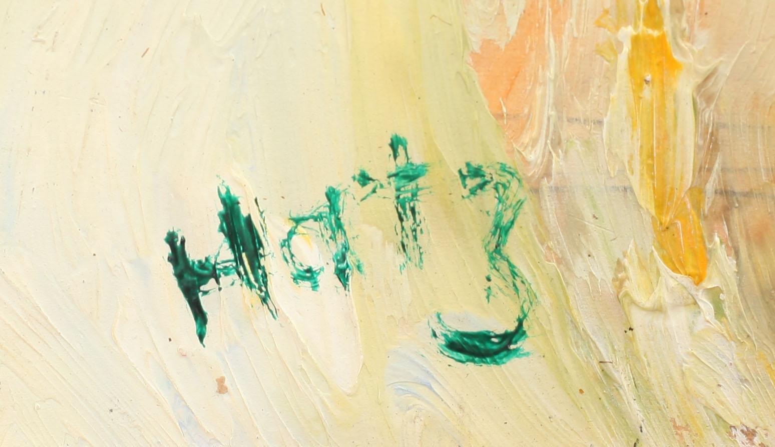 FELIX HATZ, olja på papp-pannå, sign.