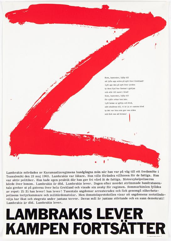 11 posters with political messages, mostly from Sweden, 60/70 s.