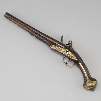 A 19th century flintlock pistol probably from the Ottoman Empire.