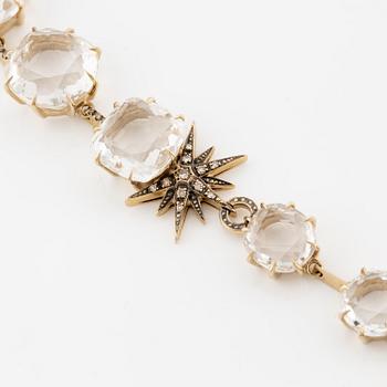 An 18K gold and rockcrystal H.Stern necklace set with round brilliant-cut diamonds "Moonlight".