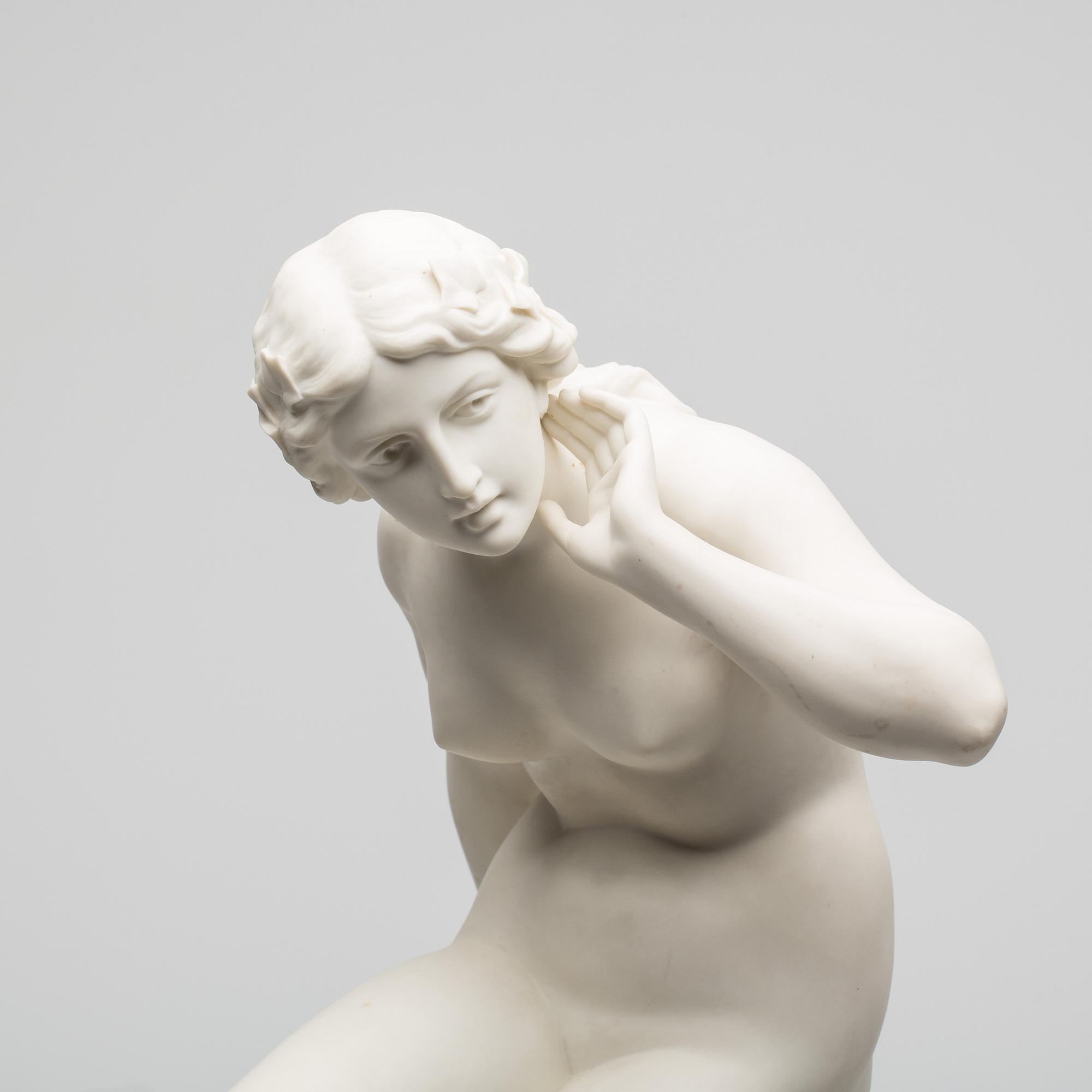 SKULPTUR, parian, Gustafsberg, 1914. Signerad G.E 1902 i gjutningen.