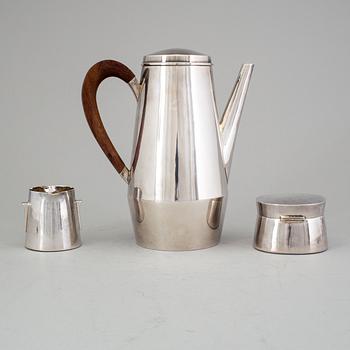 RAY URBAN, Stockholm 1962, Kaffeservis, 3 delar, silver 925/1000.
