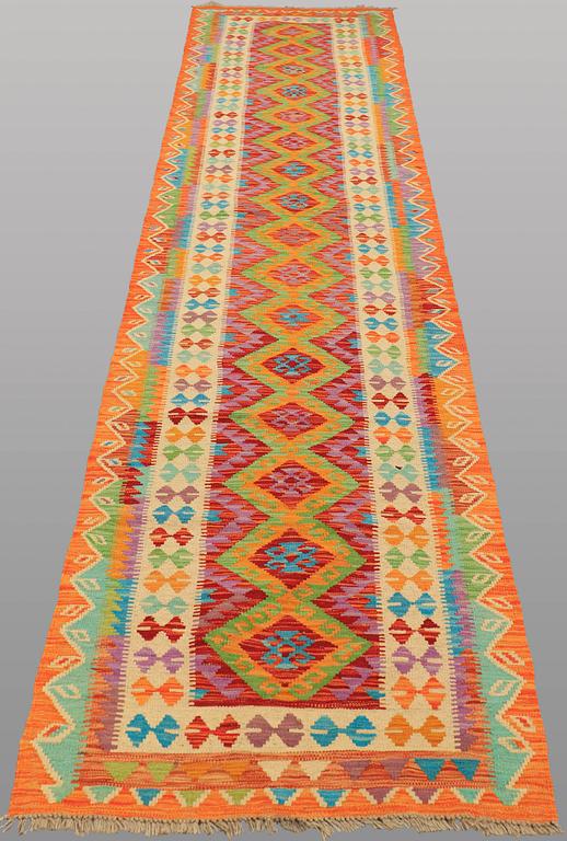 A RUNNER, Kilim, ca 384 x 85 cm.