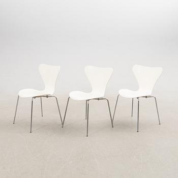 Arne Jacobsen, Chairs 6 pcs, "The Seven" for Fritz Hansen Denmark 1979.