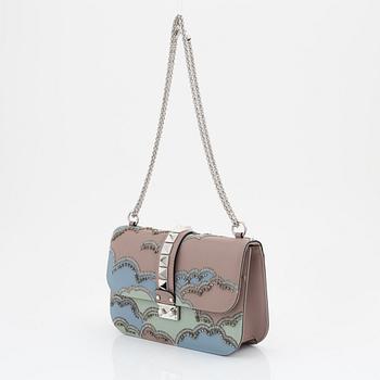 Valentino Garavani, A tinted leather and rhinestone bag.