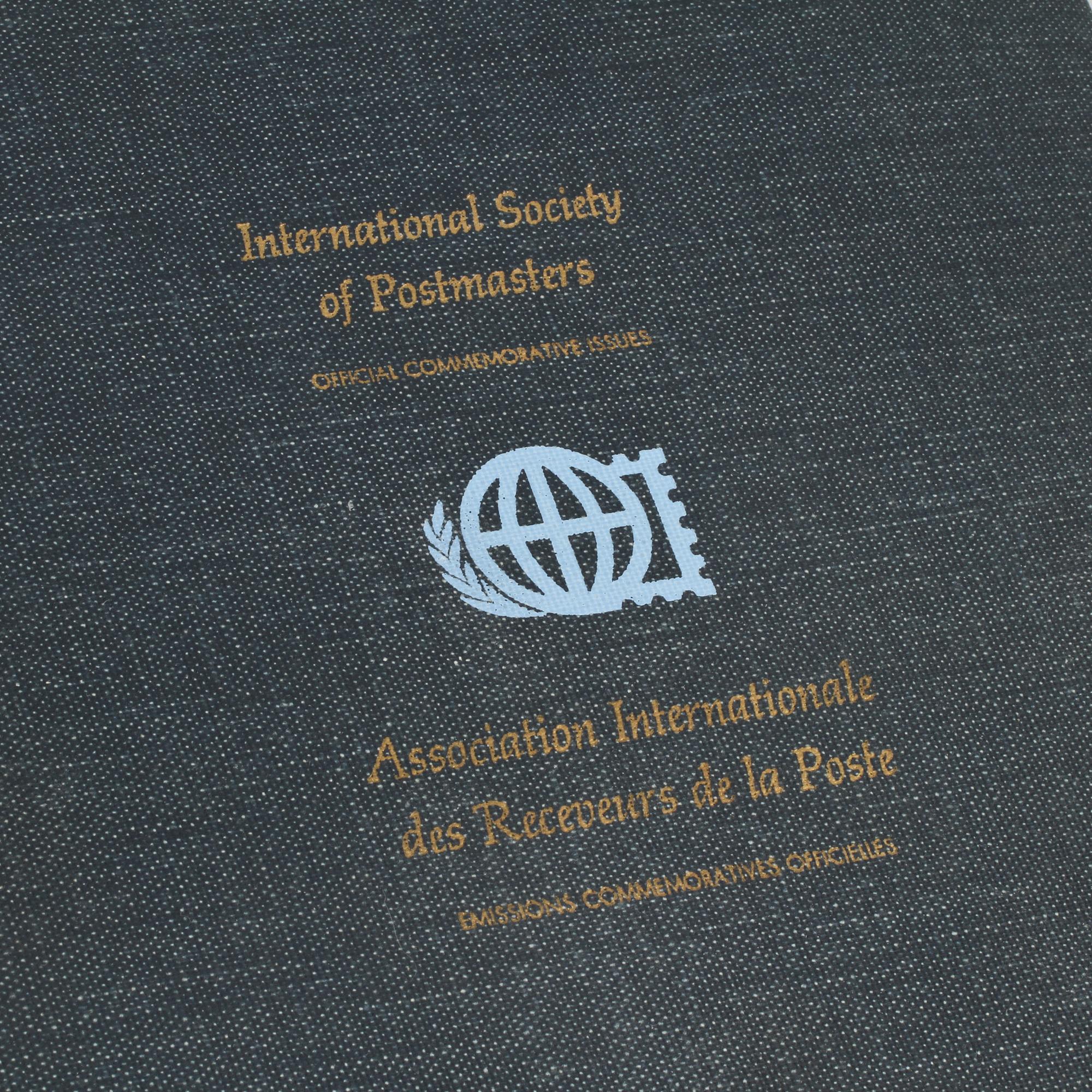 ALBUM med SILVERMEDALJER, 20 st, "International Society of Postmasters", 1900-talets andra hälft.