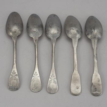 SKEDAR, 17 stycken, tenn, 17/1800-tal.