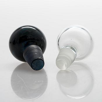 Nanny Still, two 1960s 'Flindari' decanters for Riihimäen Lasi, Finland.