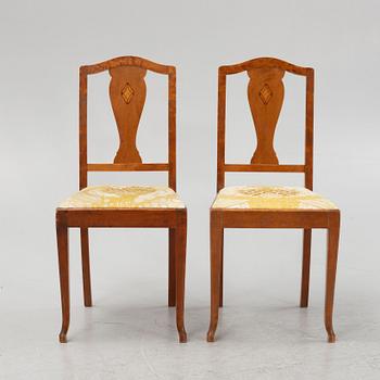 Toilettebord och två stolar, jugend, 1900-talets början.