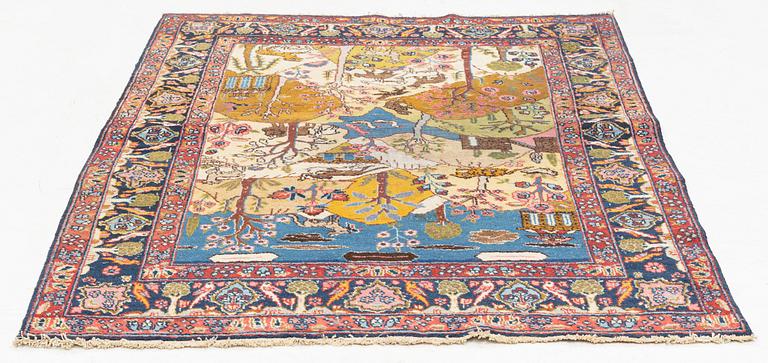 Matta, semiantik Täbris, figural 180 x 140 cm.