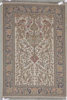 MATTA, troligen Ghom, part silk. Ca 197x133 cm.