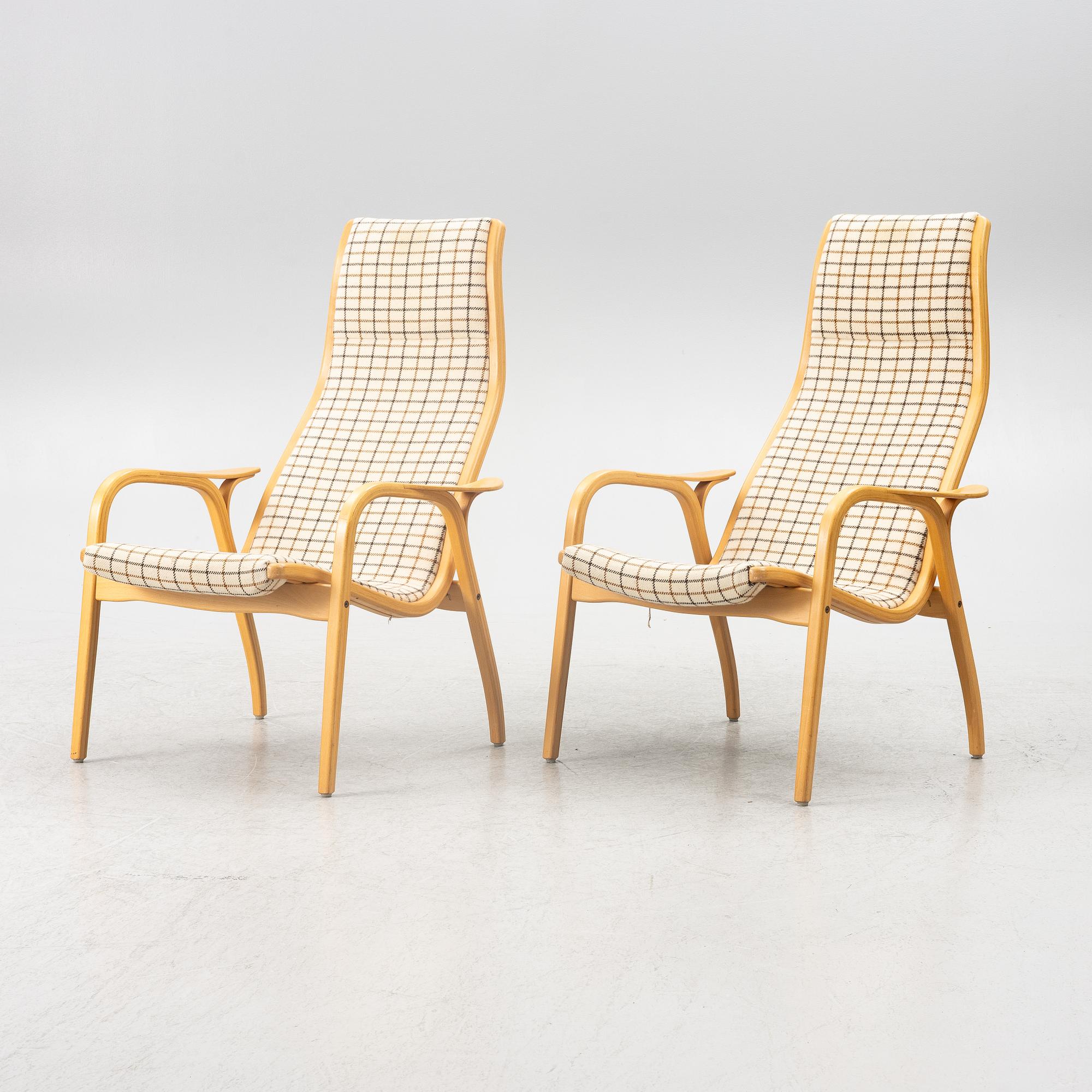 Yngve Ekström, fåtöljer, ett par, "Lamino", Swedese.