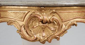 A Swedish Rococo 18th century console table.