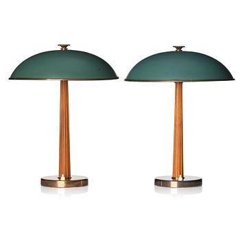 Erik Tidstrand, a pair of table lamps model "29595", Nordiska Kompaniet, 1930s.